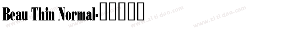 Beau Thin Normal字体转换